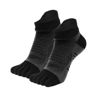 Imagem de Meias Esportivas Masculinas COOLMAX De Cinco Dedos Para Corrida E Cami