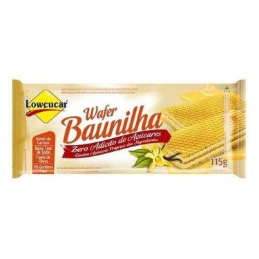 Imagem de Wafer Zero Açúcar Lowçucar Baunilha - Kit Com 3 Unidades