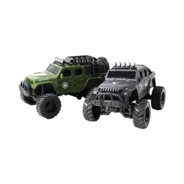 Imagem de Caminhão Mini RC Elétrico Todo Terreno 1:64, Brinquedo De Liga Com Luz