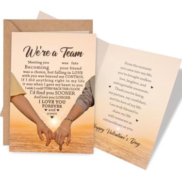 Imagem de Naixiwen Cartão romântico de dia dos namorados, cartão de dia dos namorados sincero para casal alma gêmea, presentes de dia V para namorada, namorado, somos uma equipe