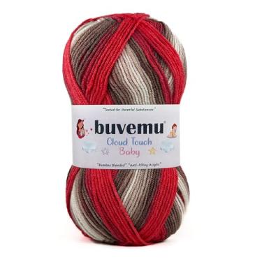 Imagem de Buvemu Cloud Touch Baby – Fio macio anti-bolinhas DK Weight para roupas de bebê, cobertores e crochê e tricô Amigurumi, 90% acrílico, 10% viscose derivado de bambu, 100 g / 260 jardas (nº 3, 1 pacote)