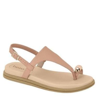 Imagem de Sandália Feminina Beira Rio Rasteira Dedo Ring Toe-Feminino