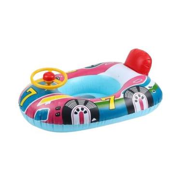 Imagem de Boia Inflável Para Bebês Com Design De Carro Para Piscina, Anel De Nat