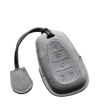 Imagem de Capa de couro para chave de carro com 4/5 botões compatível com Chevrolet Camaro Cruze Malibu 2016 2017 2018 2019 2020 Spark Sonic Onix Equinox(C5)