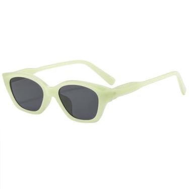 Imagem de HCHES Óculos de Sol Femininos Retrô de Luxo, Moda Casual, Tendência Anti-Ultravioleta, Masculino UV400 (verde e preto)