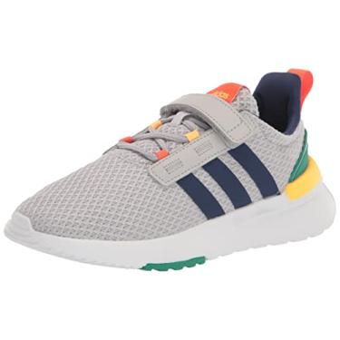 Imagem de adidas Tênis infantil unissex Racer Tr21, Cinza/azul escuro/verde, 2.5 Little Kid