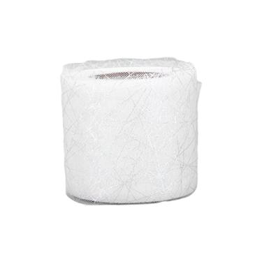 Imagem de Rolo de tule tecido teia de aranha faça você mesmo fita artesanal material de poliéster macio leve 6 cm de largura 25 jardas de comprimento para decorações de festa de Natal de (água sanitária)