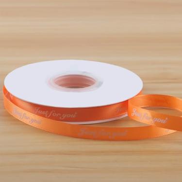 Imagem de Fita de seda decorativa laranja de 1 cm só para você, para arranjos de flores DIY, embrulho de presente, embalagem de bolo e decoração de festa