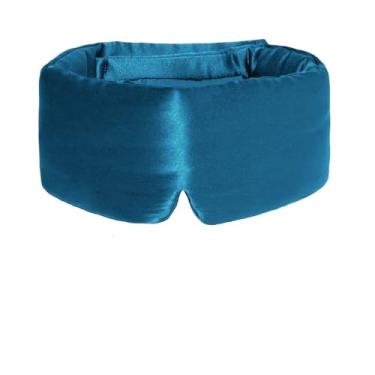 Imagem de Máscara para dormir 、 Faixa de cabeça ajustável com bloqueio de olho 、 Máscara de dormir para viagem e soneca (azul marinho)