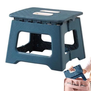 Imagem de Banco de Passo Dobrável Pequeno - Cadeira de Acampamento com Alça,Banco para Casa de Banho | Para Crianças e Adultos Utilização em Casa Cozinha Quarto Escritório Jardim Campismo