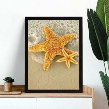 Imagem de Quadro Foto Praia - Estrela Mar 24X18Cm - Com Vidro