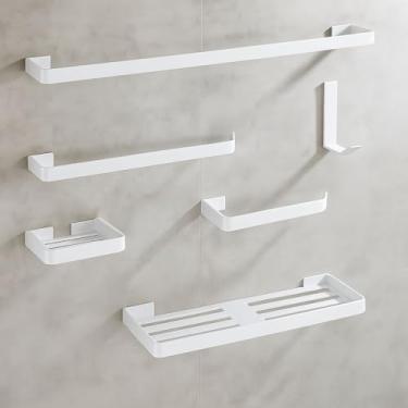 Imagem de Kit Acessórios Para Banheiro Branco 6 Peças