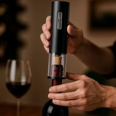 Imagem de Abridor de Vinho Elétrico Prático e Elegante Automático de Vinho Design Compacto Silencioso e Portátil