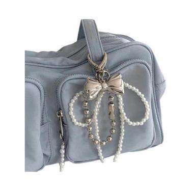 Imagem de Chaveiro Coreano Fofo Com Pérolas E Laço Para Mulheres E Meninas, Aces