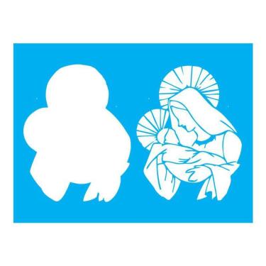 Imagem de Stencil Tamako Menino Jesus - 15X20Cm - Ref A2039