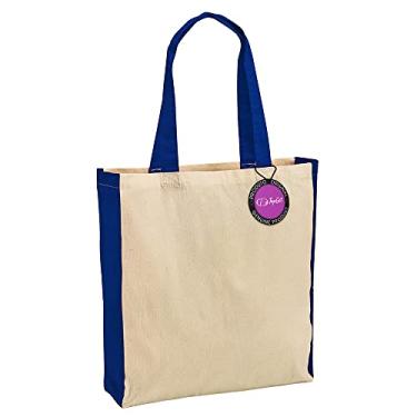 Imagem de Sacola Ecobag em Algodão 37x41cm Varese TopGet (Azul)