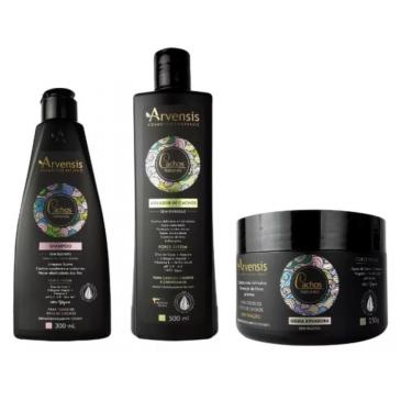 Imagem de Kit Arvensis Cachos Shampoo + Ativador Crespos + Geleia Alta