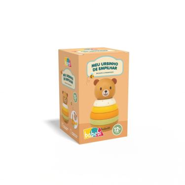 Imagem de Brinquedo Meu Ursinho De Empilhar Em Madeira Babebi - 3001