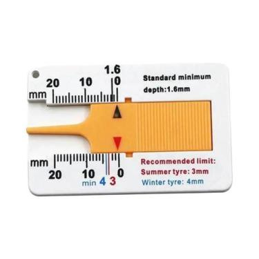 Imagem de Medidor De Profundidade De Sulcos De Pneus 0-20MM, Calibrador Plástico