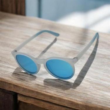 Imagem de Oculos de Sol Redondo Azul Esportivo Casual Luxo Elegante Summer Pro Skyline-Unissex