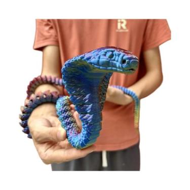 Imagem de Estátua De Cobra Colorida Impressa Em 3D, Figura De Animal Flexível 13