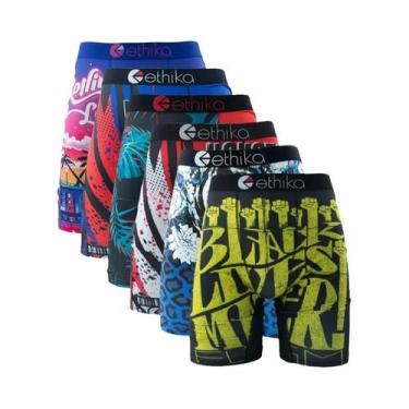 Imagem de Cuecas Boxer Respiráveis Para Homens plus Size, 6 Peças, Estampadas, R