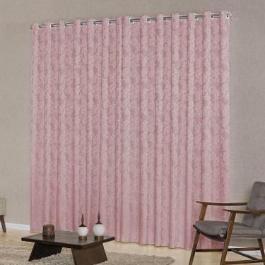 Imagem de Cortina Quarto Jacquard Tecido Semi Blackout Rose 5,00X2,80M - B.F Con