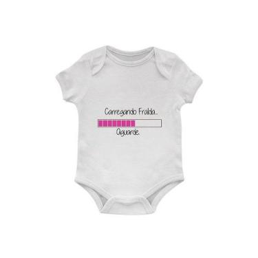 Imagem de Body Bebê Carregando Fralda Rosa - Starnerd