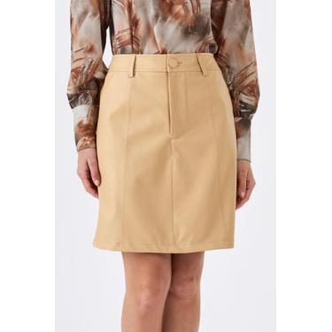 Imagem de Saia Curta PKS material sintético Bege, GG
