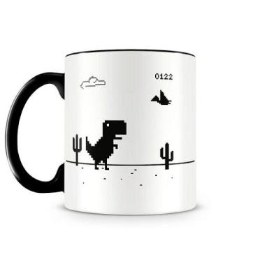 Imagem de Caneca Dino Offline Preta - Artgeek