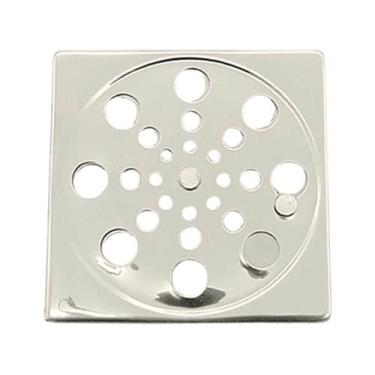 Imagem de Grelha Ralo Para Escoamento De Água Quadrada Com Fecho Em Metal Inox C