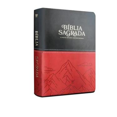 Imagem de Biblia Aec Letra Gigante Pu Preto e Vermelho Montanhas - Editora Vida
