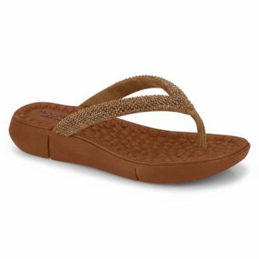 Imagem de Sandália Modare Chinelo Strass Ultraconforto Ortopédico Esporão Femini