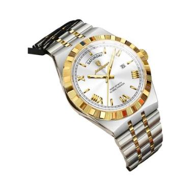 Imagem de Relógio De Quartzo Masculino Luminoso À Prova d'Água Em Aço Inoxidável