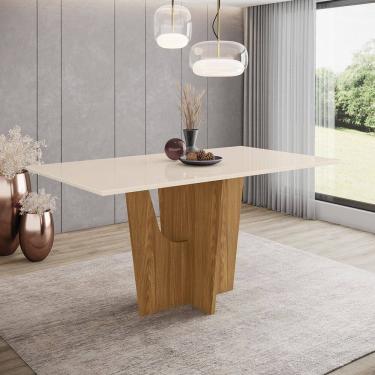 Imagem de Mesa de Jantar com Tampo MDF 160 Cm Vertice Henn