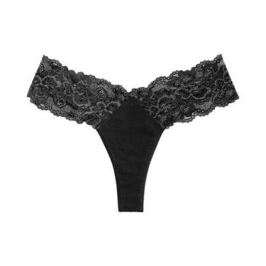 Imagem de Calcinhas Sexy De Renda Com Cintura Baixa Para Mulheres, G String Resp