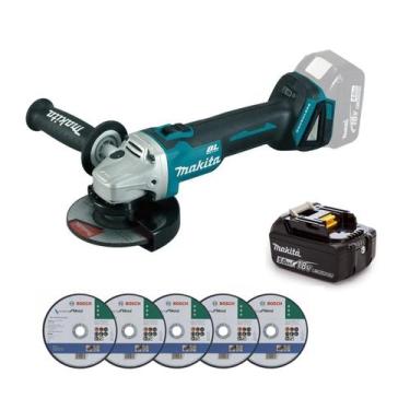 Imagem de Esmerilhadeira Angular 18V Makita DGA504Z Brushless + 1 Bateria 5Ah
