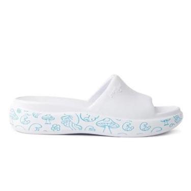 Imagem de Chinelo Piccadilly Smurfs Marshmallow Desenho na Sola-Feminino