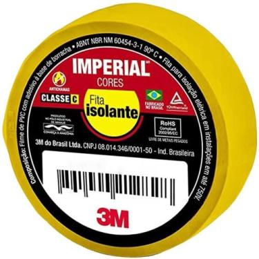 Imagem de Fita Isolante Imperial 18 Mm X 20 Metros Amarela - Hb004297972 - 3m - 