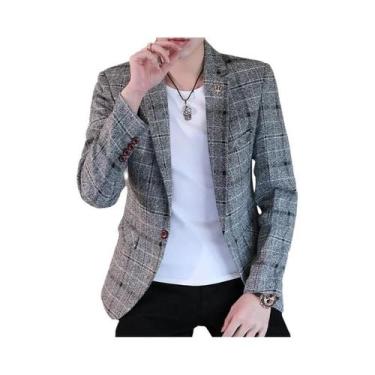 Imagem de Camisa Masculina Slim Fit Casual De Negócios Estilo Coreano Poliéster 
