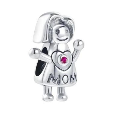 Imagem de Pingente Árvore Genealógica Prata 925 Charm Mãe Pai Amor Eterno Para P