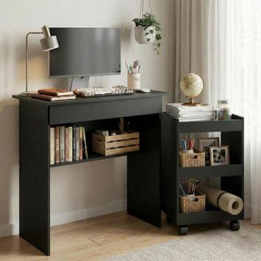 Imagem de Conjunto Infantil Mesa Escrivaninha Computador E Armário De Livros par