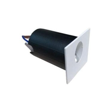 Imagem de Mini Balizador Led Embutido Bali Q Quadrado De Parede 2w - Gaya, Preto