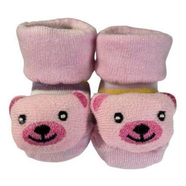 Imagem de Meia Antiderrapante para Bebê 0 a 12 Meses 3d Bichinhos - Plin Baby, U