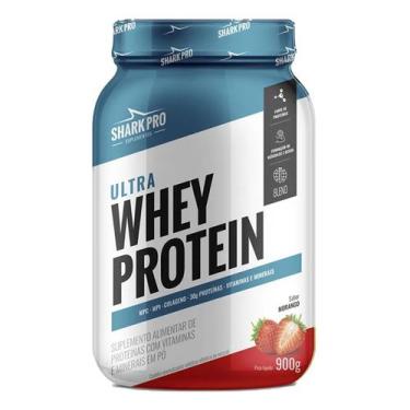 Imagem de Ultra Whey Protein - 907g Morango - Shark Pro - Shark Pro Suplemento