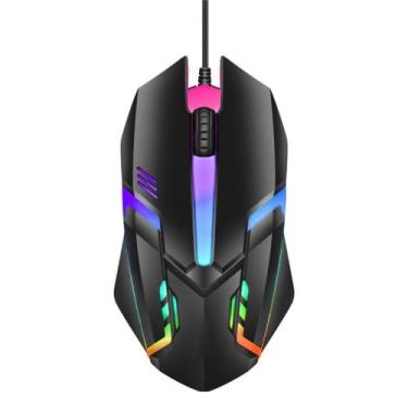 Imagem de Mouse Com Fio RGB 7 Cores Led 1200 DPI USB Cabo de 1,50 Metros MS-62 -
