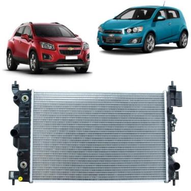 Imagem de Radiador Sonic 1.6 16v Aut/man Com Ar 2012 2013 2014 Def. Encaixe - Ve