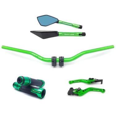 Imagem de Kit Manete Manopla Guidão Retrovisor MT-03 Gravado a laser - NoBrand, 