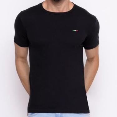 Imagem de Camiseta Masculina Básica FMF com Bordado no Estilo Algodão Premium Itália-Masculino