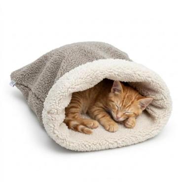 Imagem de Cama para pet toca Para Gatos Saco De Dormir Pelúcia Dupla Conf. taman